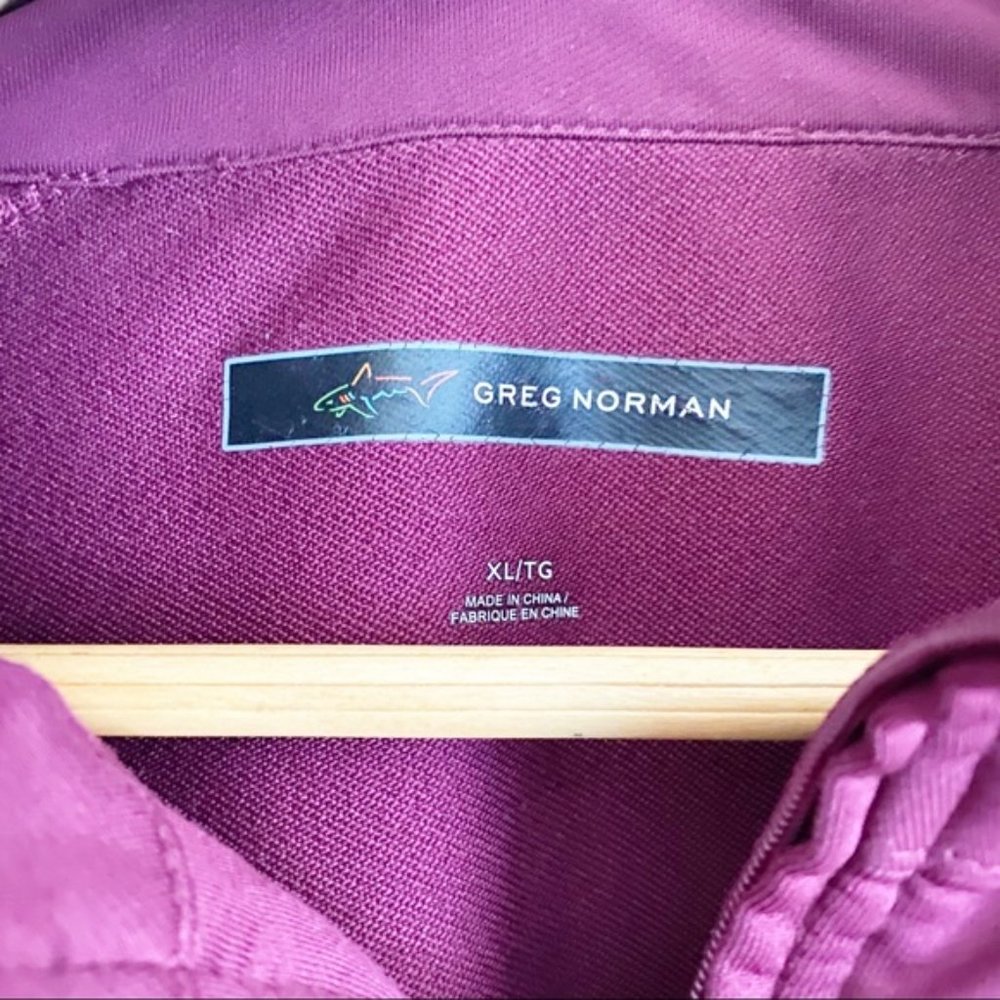 Greg Norman Long Sleeve Quarter Zip Long Sleeve Pullover Sweatshirt Maroon XL - Picture 4 of 9